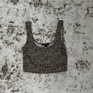 Leopard Cropped Tank